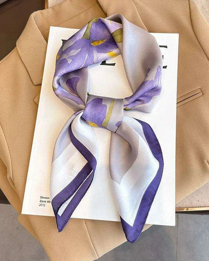 Elegant Satin Square Shawl Hijab: Luxurious 70x70cm Bandana for Women