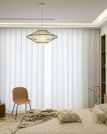 Modern Solid White Sheer Curtains
