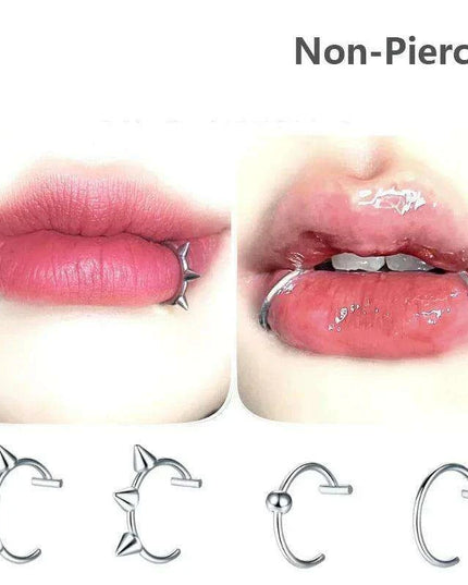 Chic Non-Pierced Stainless Steel Hoop Ring: Versatile Jewelry for Nose, Lip, and Septum