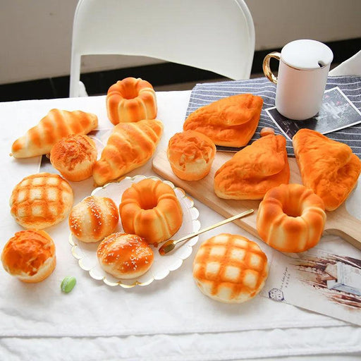 Whimsical PU Bread Stress Ball - A Fun and Functional Décor Piece for Stress Relief