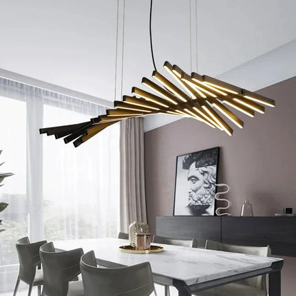 AuroraRealm Modern LED Fishbone Chandelier - Luxury Indoor Lighting