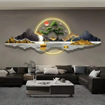 Acrylic Carved LED Wall Art – Illuminated Hanging Painting