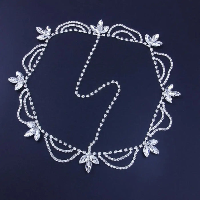 Dazzling Rhinestone Head Chain for Special Events
