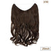20-Inch Versatile Adjustable Invisible Wire Hair Extensions - Curly and Sleek Options