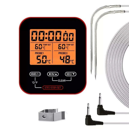 Precision Dual Probe Digital Meat Thermometer for BBQ and Baking Mastery
