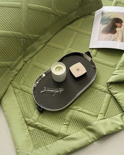 Luxurious Lightweight Tencel Summer Quilt Set with Pillowcases - Double Queen Size Bedspread