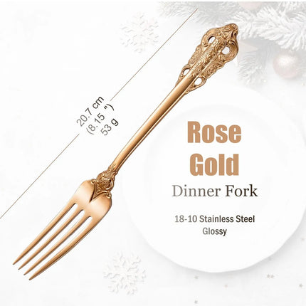 Gold-Finish 18/10 Stainless Steel Flatware — Individual Pieces | Très Elite