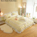 Luxurious Korean-Inspired Bedding Ensemble with Quilt Cover, Pillowcases, and Flat Sheets