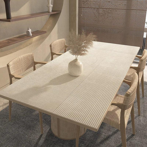 Chic Apricot PVC Leather Table Protector | Versatile and Elegant Dining Essential