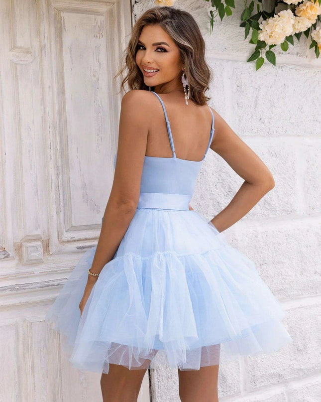 Chic Backless White Mini Slip Dress for Women - Perfect for Summer Parties, Birthdays, and Bridesmaids