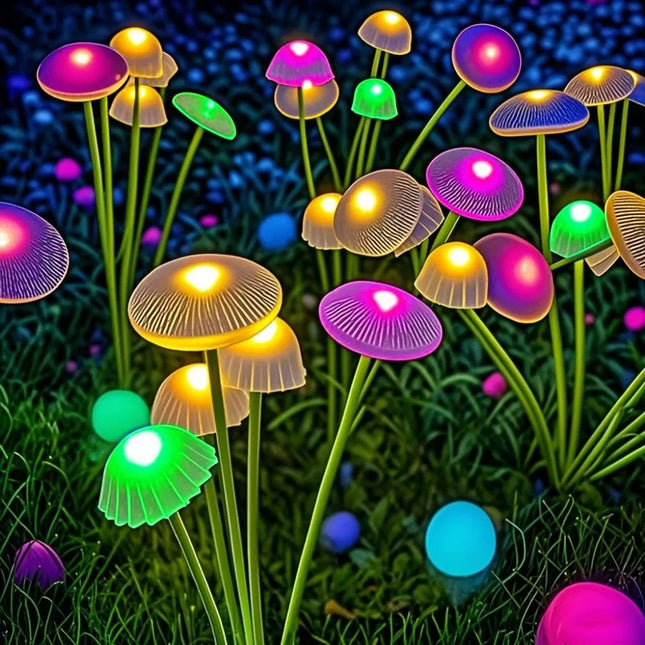 GCTECHING Solar Mushroom Lights - Dual Mode, Waterproof Garden Decor