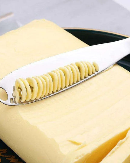 Colorful Stainless Steel Spreader Knife with Unique Hole Design - Effortless Butter and Cheese Application!