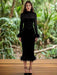 Chic Backless Midi Dress with Feather Details for Trendsetting Women
