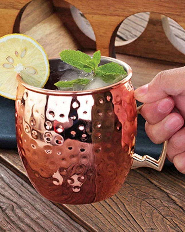Premium Copper-Plated Moscow Mule Mugs Set - Perfect for Entertaining and Celebrations