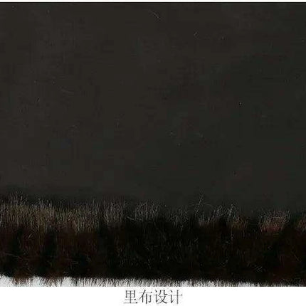 Elegant Striped Faux Mink Fur Winter Coat