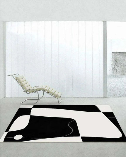 Chic Eco-Conscious Monochrome Abstract Area Rug with Superior Stability