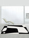 Luxurious Monochrome Abstract Art Rug with Enhanced Stability and Eco-Friendly Features
