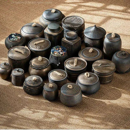 Elegant Vintage Gilt Ceramic Tea Pot - Artistic Storage Solution and Stylish Home Accent