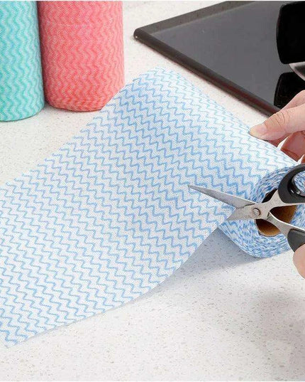 Multi-Color Disposable Cleaning Cloths Pack: 50 Count for Home Use