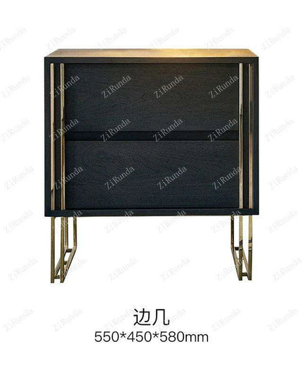 Chic Black Luxe Accent Table