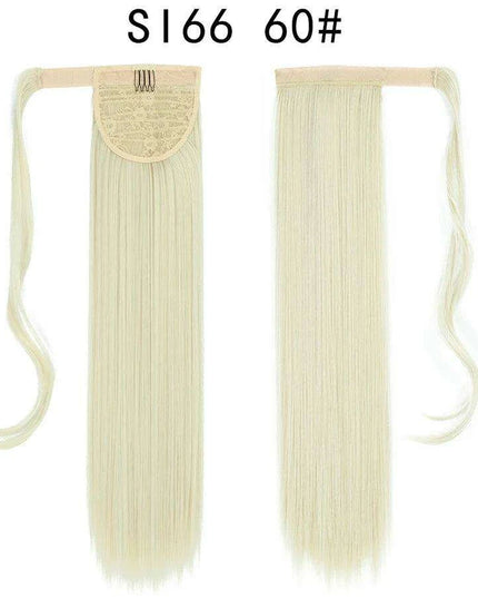 Elegant Length: 22-Inch Synthetic Hair Extensions for Instant Glamour