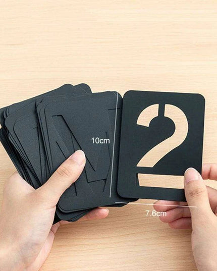 Creative 42-Piece Stencil Kit for Letters, Numbers, and Symbols - Perfect for DIY Home Decor and Artistic Creations