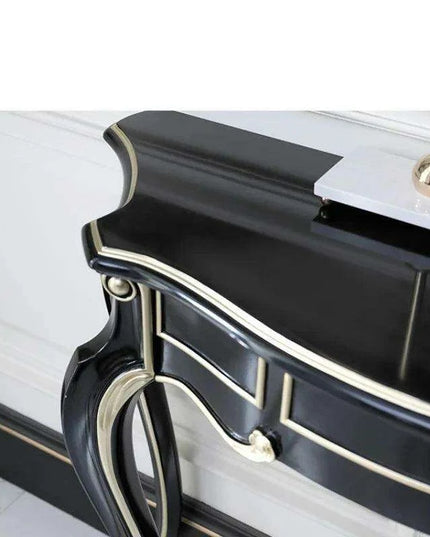 Retro Nordic Elegance Console Table - Timeless Entryway Decor Accent