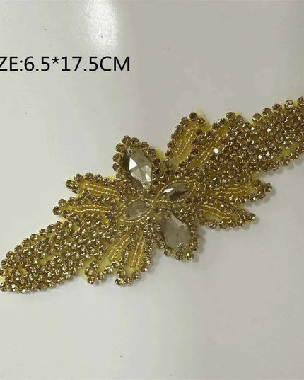 Glimmering Silver Rhinestone Floral Applique: Elegant Fashion Upgrade Accessory