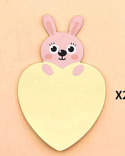 Charming Animal-Inspired Heart-Shaped Sticky Notes for Creative Minds