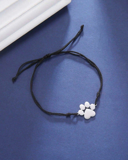 Paw Print Love Bracelet - Handcrafted Red Thread Jewelry for Pet Enthusiasts and Couples