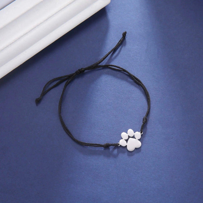 Paw Print Love Bracelet - Handcrafted Red Thread Jewelry for Pet Enthusiasts and Couples
