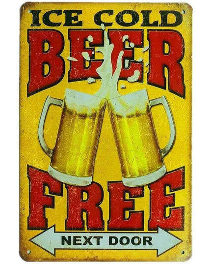 Vintage Cheers Beer Metal Sign - Perfect Wall Art for Bars, Man Caves, and Restaurants