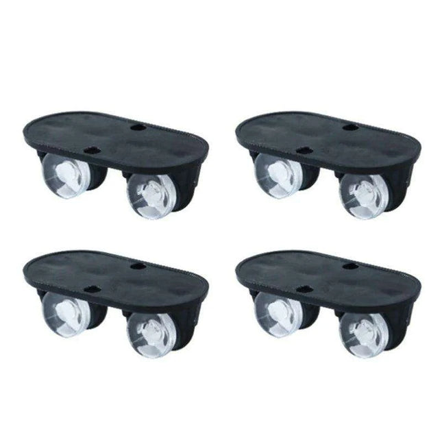 Set of 4 Silent Self-Adhesive Mini Caster Wheels for Easy Movement of Storage Bins and Trash Cans - Scratch-Free and Versatile