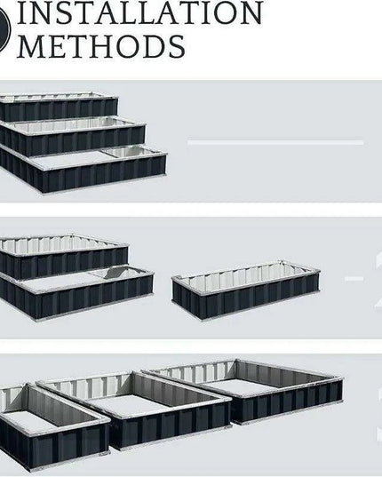 Stylish 3-Tier Galvanized Steel Raised Garden Bed Kit for Modern Planting
