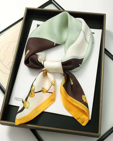 Elegant Satin Square Shawl Hijab: Luxurious 70x70cm Bandana for Women