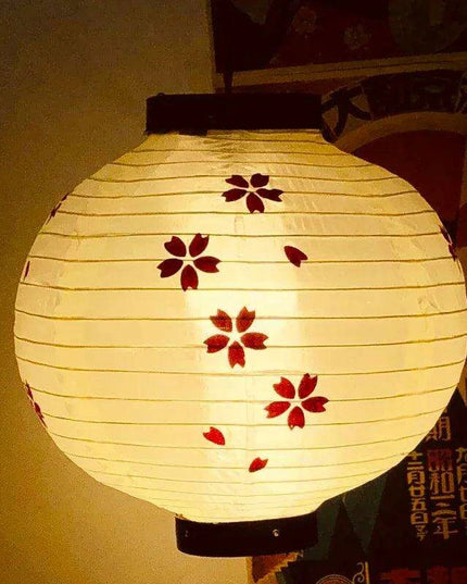 Elegant Handmade Japanese Silk Waterproof Lantern for Outdoor Spaces - 30x30CM