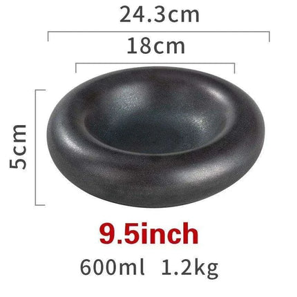 Artisan Japanese Ceramic Dinner Plates Set with Unique Artistic Patterns for Gourmet Dining