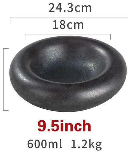 Artisan Japanese Ceramic Dinner Plates Set with Unique Artistic Patterns for Gourmet Dining