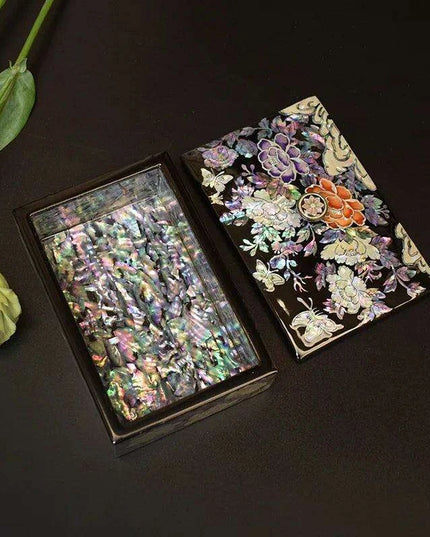 Elegant Mother of Pearl Floral Jewelry Organizer