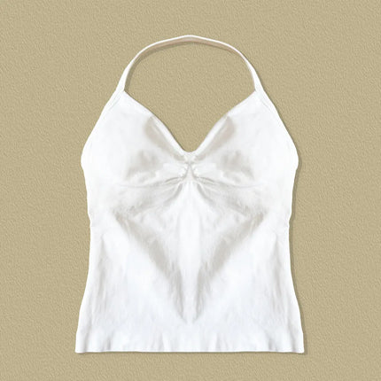 NCLAGEN Women's Longline Strappy Yoga Vest with Open Back for Fitness