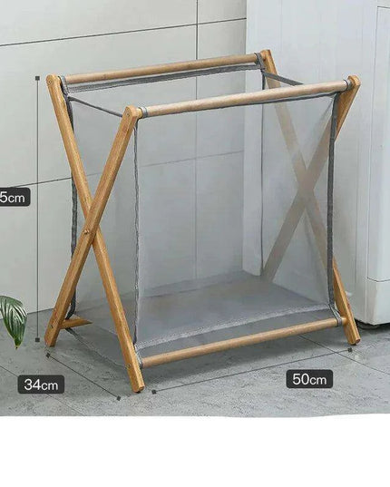 Eco-Friendly Bamboo Foldable Laundry Hamper - Stylish and Space-Saving Storage Solution