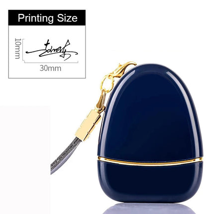 Personalized Name Stamp with Keychain for Clothing & Paper