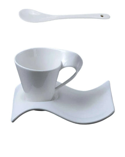 Chic European Espresso Mug Collection with Spoon and Holder for Home & Kitchen