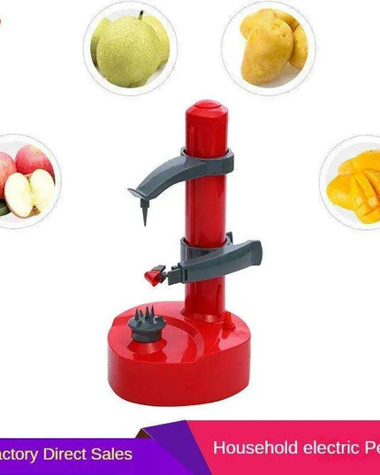 Hands-Free Electric Fruit and Vegetable Peeler with Adjustable Fork - Quick and Easy Peeling Solution