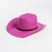 Stylish Women's Wide Brim Wool Cowboy Hat with Buckle Accent - Fall/Winter Collection (M/L Size)