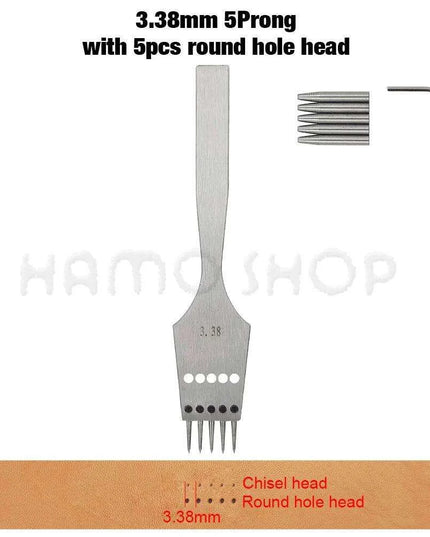 Premium Interchangeable Round Chisel Tool Set for Leather Crafting