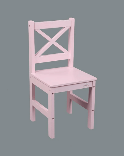 Charming Pink Wooden Table and Chair Set for Girls Aged 2-8 - Safe and Durable Design