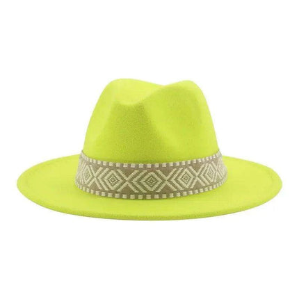 Versatile Unisex Panama Cowboy Hat - Wide Brim Fedora in Classic Camel, Black, and White Felt Options