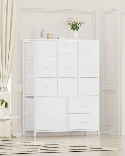 Elegant 15-Drawer Chest with Organizers for Stylish Bedroom Storage