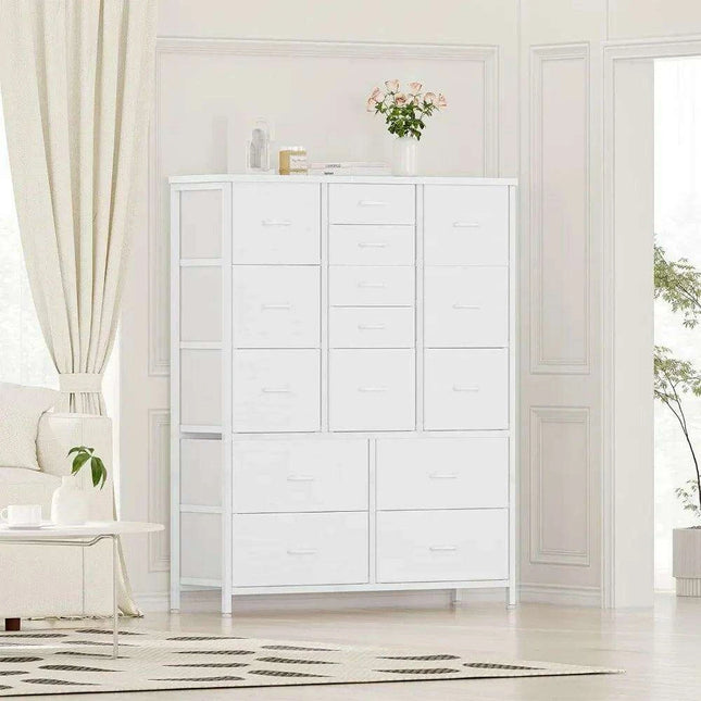 Elegant 15-Drawer Chest with Organizers for Stylish Bedroom Storage